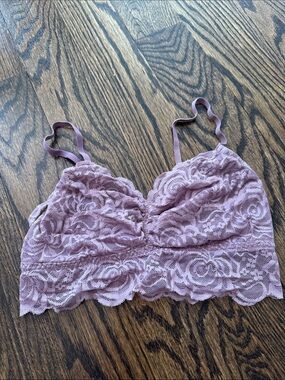 PINK Victoria's Secret Lace Bralette in Dusty Mauve